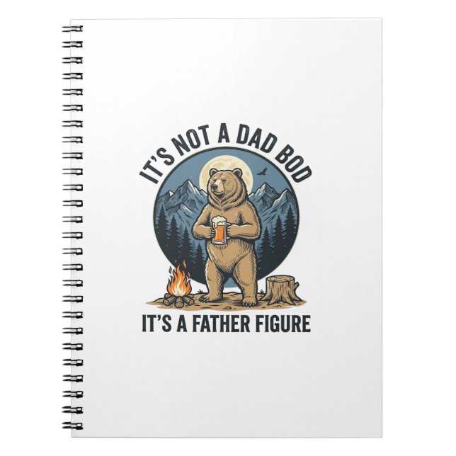Funny Father Figure Bear Camping Vector Design_1 Notebook (Front)