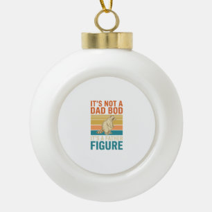 Funny Father Figure Racoon Vintage Shirt Design_1 Ceramic Ball Christmas Ornament