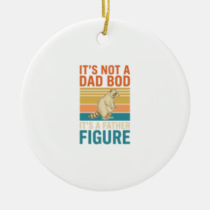 Funny Father Figure Racoon Vintage Shirt Design_1 Ceramic Ornament