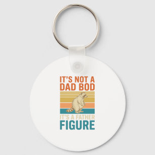 Funny Father Figure Racoon Vintage Shirt Design_1 Key Ring