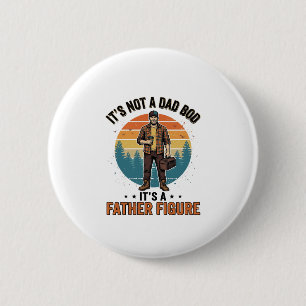 Funny Father Figure Vintage Dad Humor Shirt Design 6 Cm Round Badge