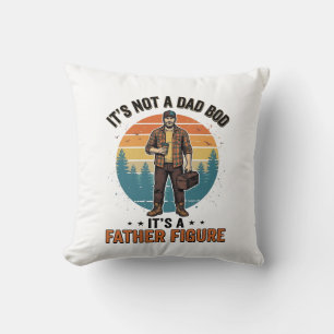 Funny Father Figure Vintage Dad Humor Shirt Design Cushion