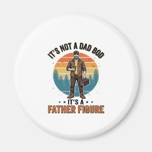 Funny Father Figure Vintage Dad Humor Shirt Design Magnet
