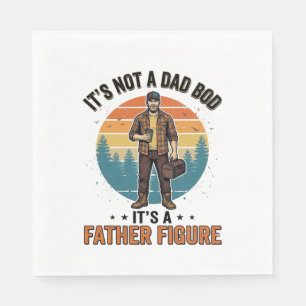Funny Father Figure Vintage Dad Humor Shirt Design Napkin