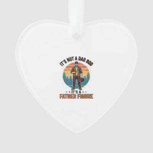 Funny Father Figure Vintage Dad Humor Shirt Design Ornament