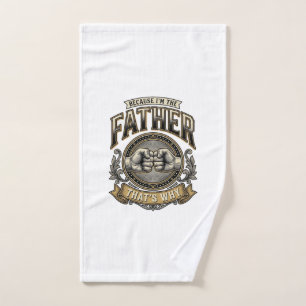 Funny Father Fist Bump Vintage Engraving Shirt Des Hand Towel