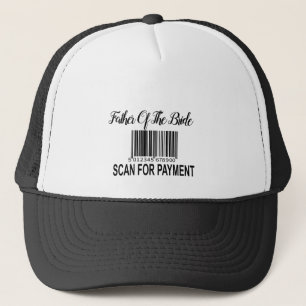 Funny Father of the Bride Barcode Scanner Trucker Hat