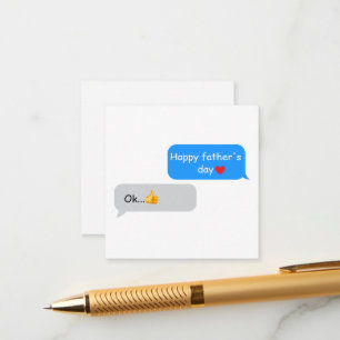 Funny Father’s Day Card for Dad – Text Message Dad