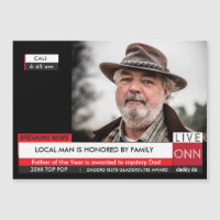 Funny Father’s Day 🎉 Fake TV News Magnetic Card