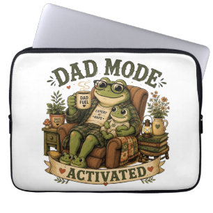 Funny Father’s Day Gift, Cottagecore Frog Lover Laptop Sleeve