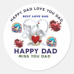 "Funny Father’s Day T-Shirt Design – Humourous & L Classic Round Sticker