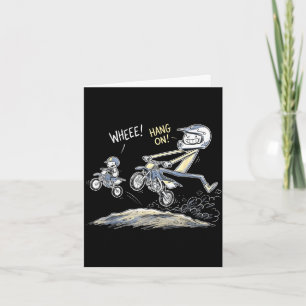 Funny father son dirt bike motocross riding humour card