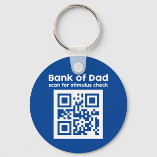 Funny Father's Day Bank Of Dad Stimulus Check Key Ring