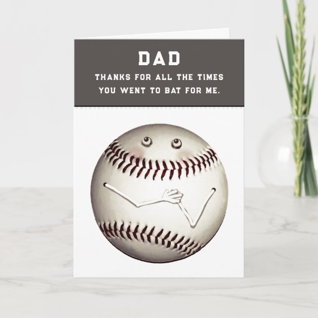Funny Father's Day Baseball Card (Front)