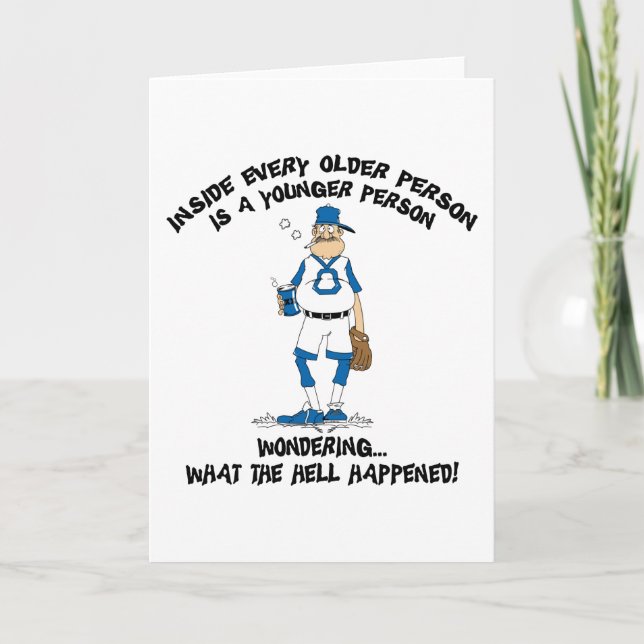 Funny Father's Day Baseball Dad Card (Front)