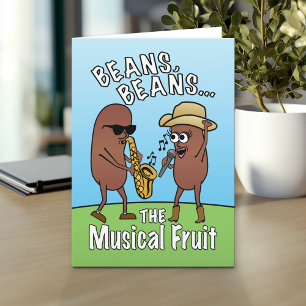 Funny Father's Day Bean Musical Fruit Joke Card