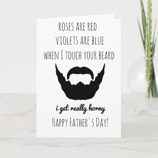 Funny Father's Day BEARDED Dad Card (Front)