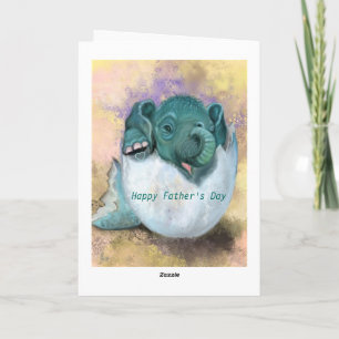 Funny Father's Day Card Baby Elephant Hatching