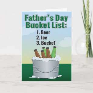 Funny Father's Day Card - Beer Bucket List