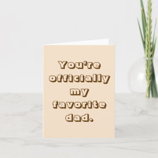 Funny Father's Day Card - Beige