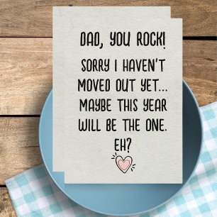 Funny Father's Day Card - Dad You Rock Lockdown
