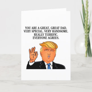 Funny Fathers Day Card - Donald Trump Card