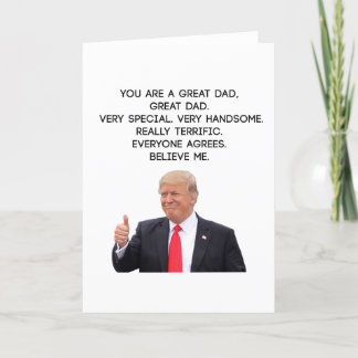 Funny Fathers Day Card - Donald Trump Card Gift