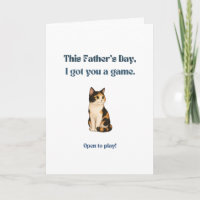 Funny Father's Day Card for Cat Dads Calico