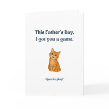 Funny Father's Day Card for Cat Dads Orange Tabby