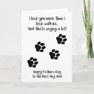 Funny Father's Day Card from Dog