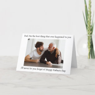 Funny Father's Day Card Photo Personalised