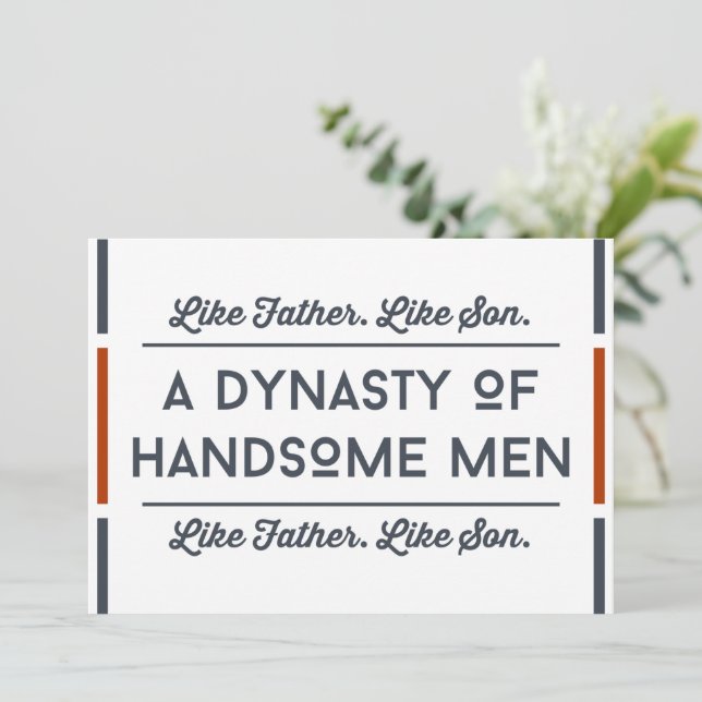 Funny fathers day cards from Son (Standing Front)