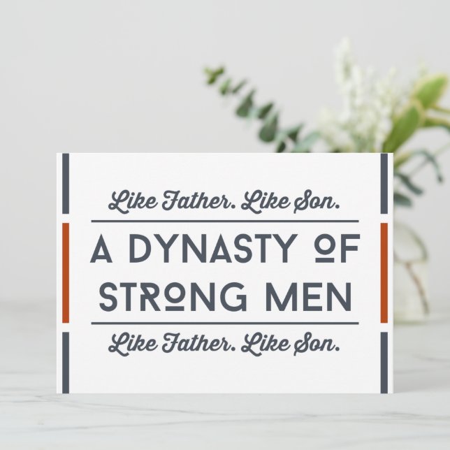 Funny fathers day cards from Son Strong Men (Standing Front)