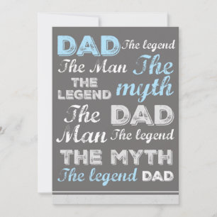Funny fathers day cards Quote Grey Typography