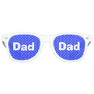 Funny Father's Day Dad Blue White 4Alan Retro Sunglasses