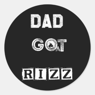 Funny Fathers Day Dad Got Goat Rizz Jokes Twist Hi Classic Round Sticker