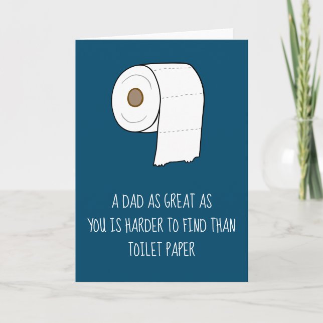 Funny Fathers Day Dad Love Toilet Paper Gift Card (Front)