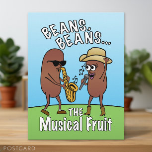 Funny Father's Day Farting Bean Joke Postcard