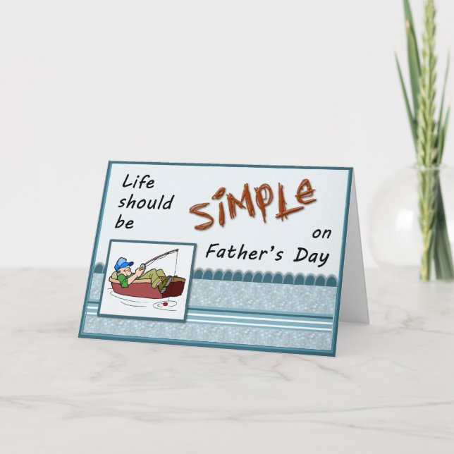 Funny Father's Day Fishing Greeting Card (Front)