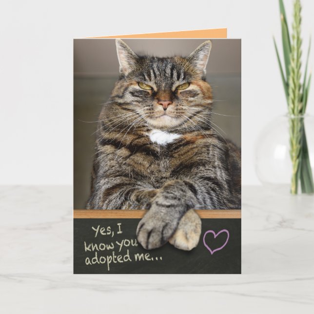 Funny Father's Day From The Cat - I Own You Card (Front)