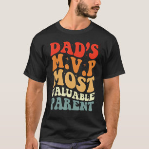 Funny Fathers Day From Wife Dad's MVP Retro Best D T-Shirt
