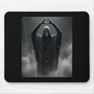 Funny fathers day ghost heart hands scary face mouse pad