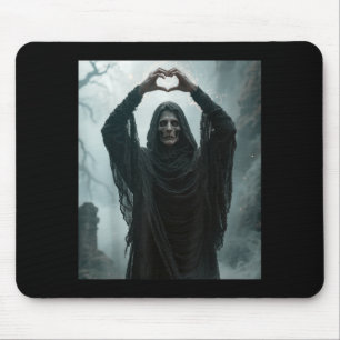 Funny fathers day ghost heart hands scary face mouse pad