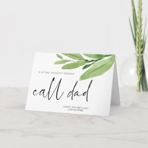 Funny Fathers Day Gift Call Dad card From Daughter