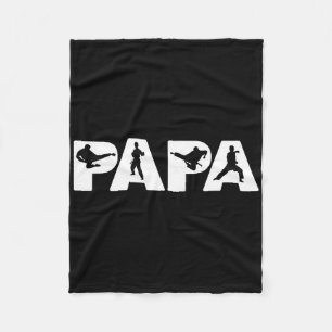 Funny Father's Day Gift For Dad - Papa Karate Gift Fleece Blanket