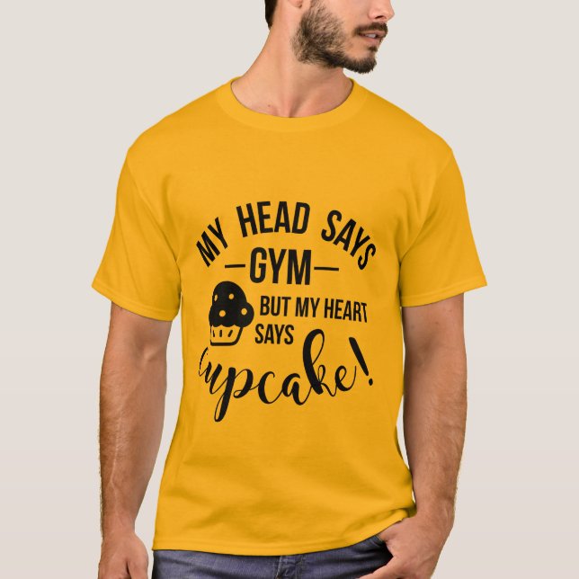 funny fathers day gift gym heart weight loss T-Shirt (Front)