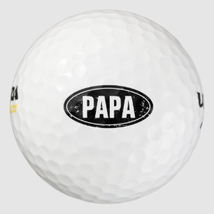 Funny Fathers Day golf ball set for dad   PAPA