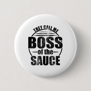 Funny Fathers Day Grilling For Dad Boss Of The Sau 6 Cm Round Badge