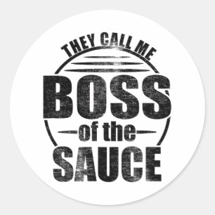 Funny Fathers Day Grilling For Dad Boss Of The Sau Classic Round Sticker