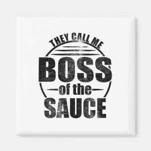 Funny Fathers Day Grilling For Dad Boss Of The Sau Magnet